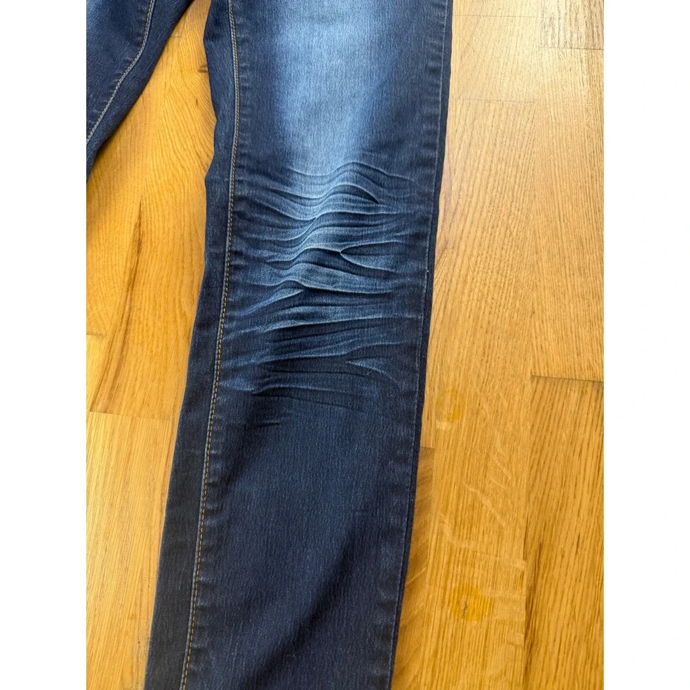 Street‎ Denim by VIP Jeans Dark Wash Distressed Skinny Jeans Women Size 7 8